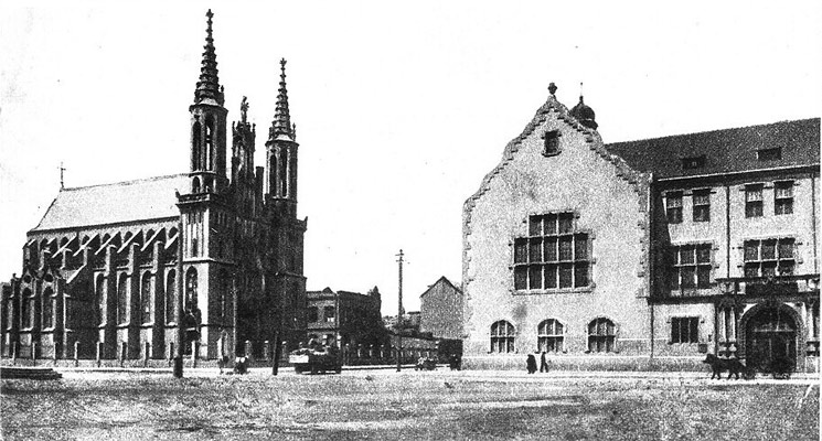 Сбор Девы Марии и здание коммерческого училища (Баку.1916)