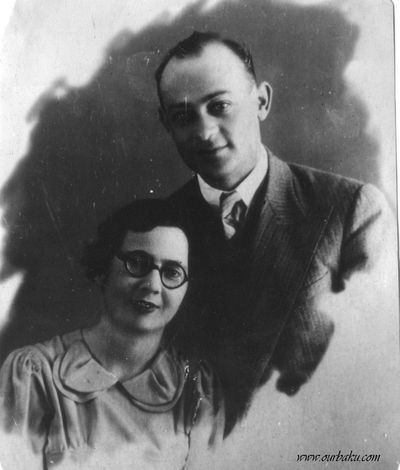 Л. Полякова с мужем И. Левиным. 1940г.